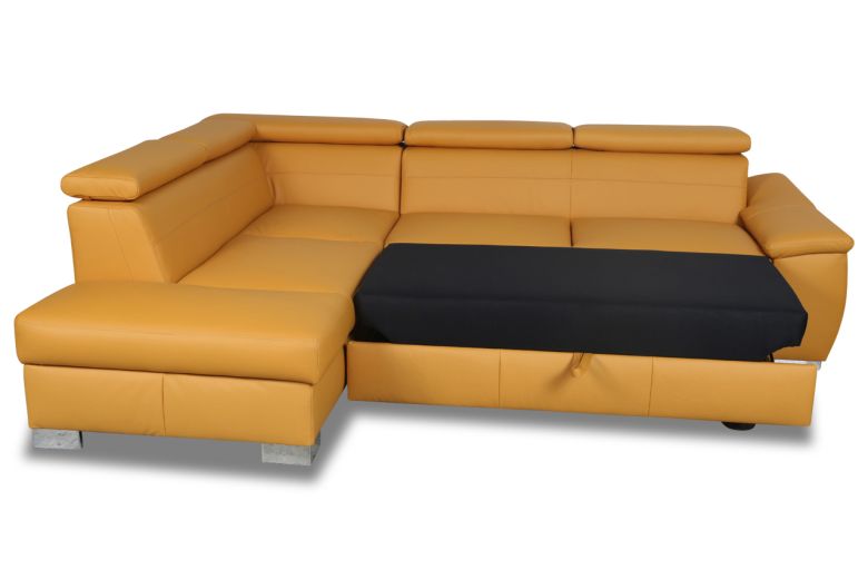 Leather corner sofa - Same (Pull-out with storage box)