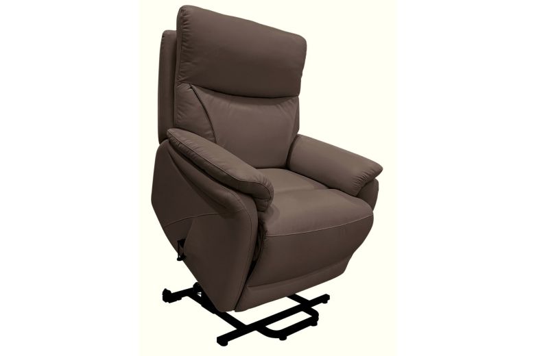 Leather TV chair - Leather TV armchair with XXL seating comfort and stand-up aid