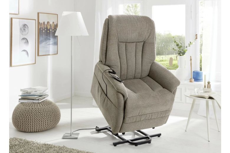 TV chair - TV armchair with motor and lift aid - brown