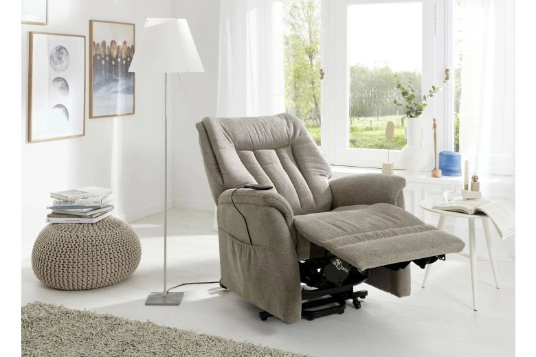 TV chair - TV armchair with motor and lift aid - brown