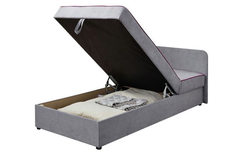 Upholstered bed 90x200 - Wars (With storage box)