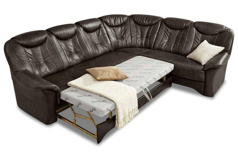 Leather corner sofa XL - Isabel (Pull-out)