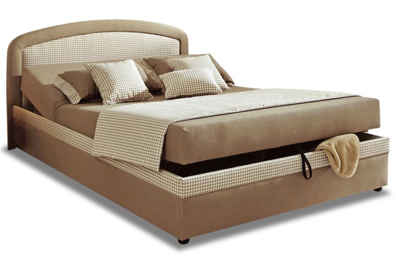 Kровать с обивкой 100x200 - Ramira (C ящиком для белья)