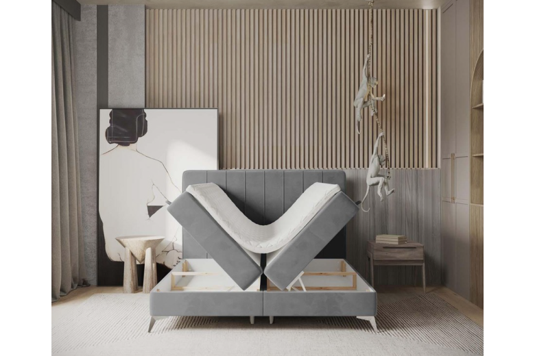 Boxspring bed 180x200 - Aggaz (With storage box)