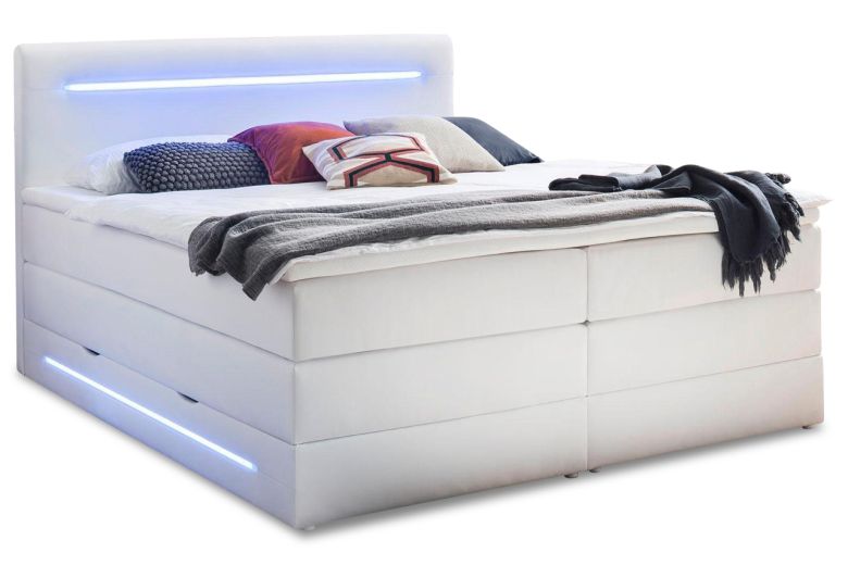 Boxspring bed 180x200 - Lights (With storage box)