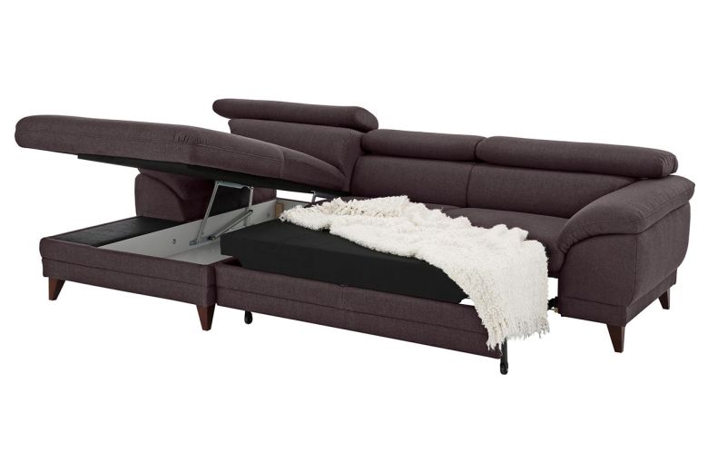 Corner sofa - Shally (Pull-out with storage box)