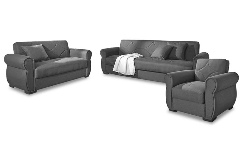 Furniture set 3+1+1 - Fries (Pull-out with storage box)