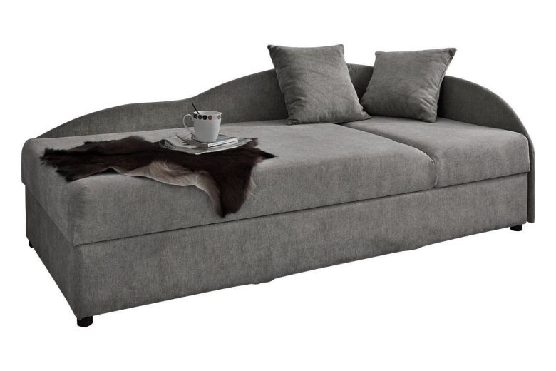 Upholstered bed 90x200 - Rinka (Pull-out with storage box)