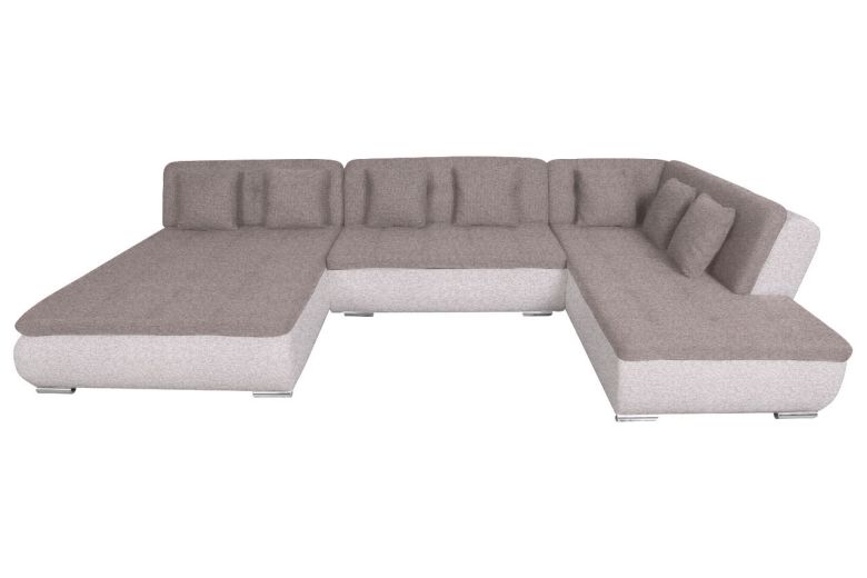 Wohnlandschaft Pool - P rechts - mit Schlaffunktion - Graubeige