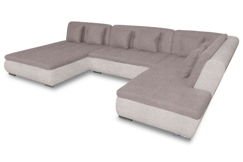 Wohnlandschaft Pool - P rechts - mit Schlaffunktion - Graubeige