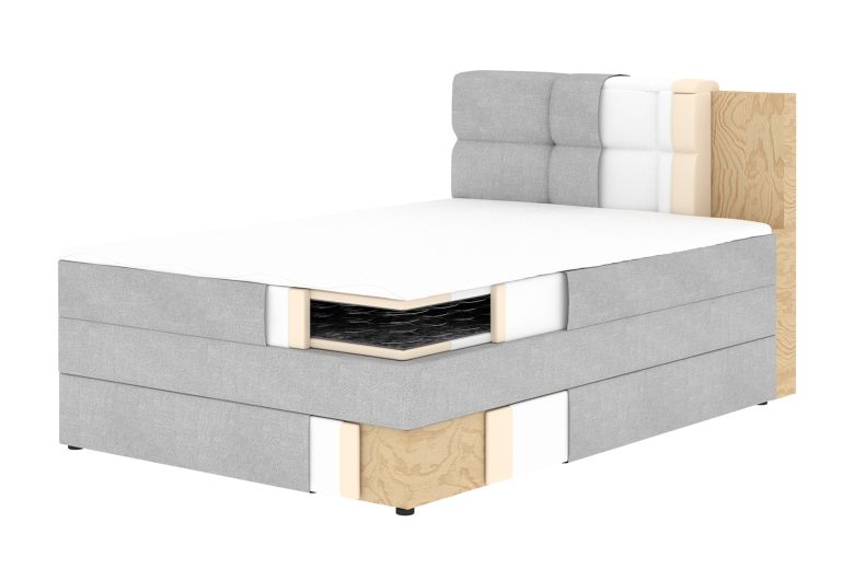 Boxspring bed - Kasped (Pull-out bed with storage box)