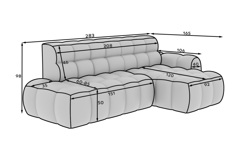 Corner sofa - Ceedro (Pull-out bed)