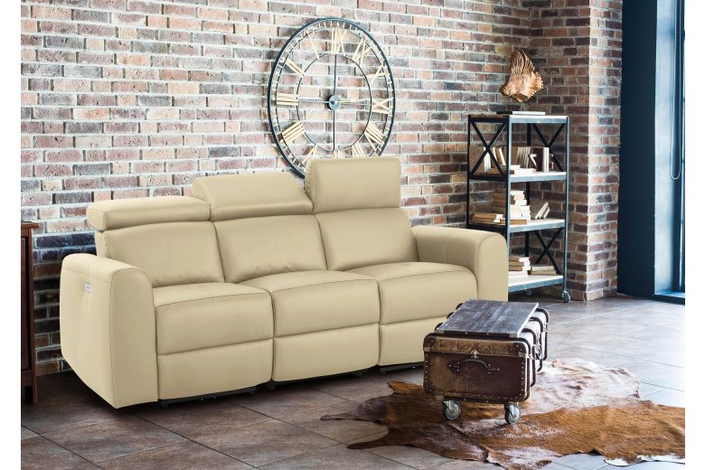 Кожаный 3-местный диван - Sentrano