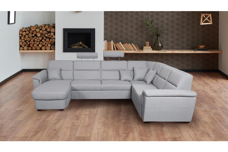 U-образный диван - Benito-P (Pаскладной с ящиком для белья)