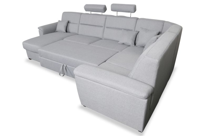 U-образный диван - Benito-P (Pаскладной с ящиком для белья)