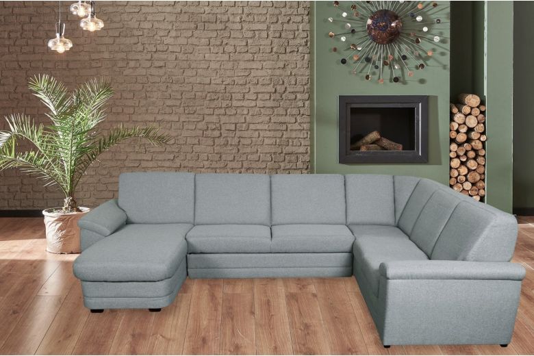 Wohnlandschaft Bonita-P rechts - mit Schlaffunktion - Taubenblau