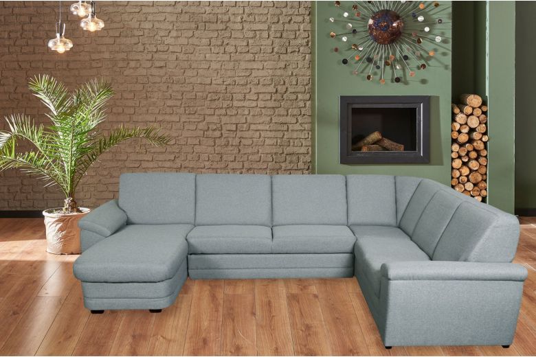 Wohnlandschaft Bonita-P rechts - mit Schlaffunktion - Taubenblau