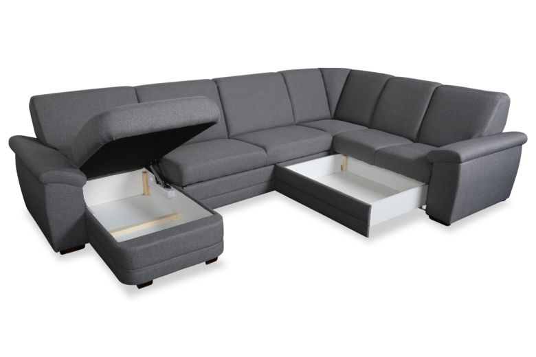 U-образный диван - Bonita-P (Pаскладной с ящиком для белья)