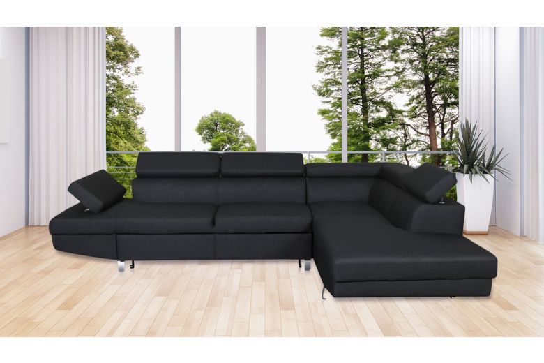 Corner sofa XL - Julie-P (Pull-out bed with storage box)