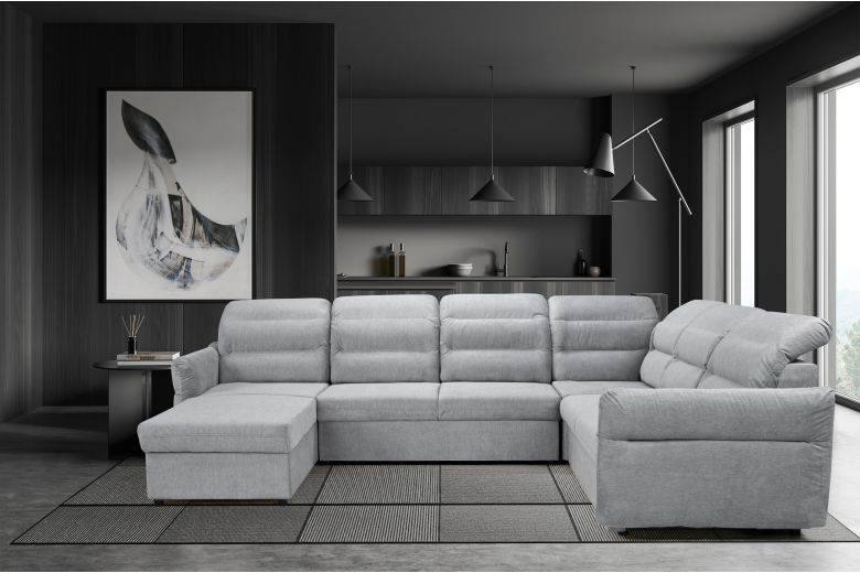 U-образный диван - Ancona-P (Pаскладной с ящиком для белья)