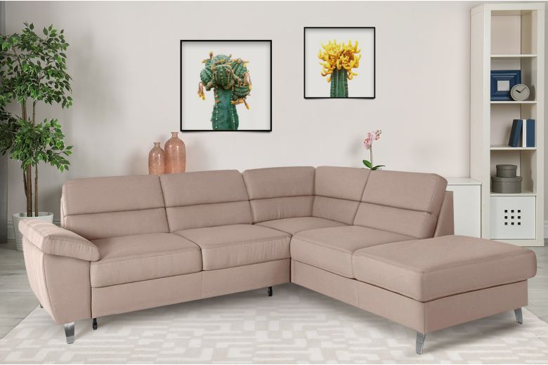 Ecksofa XL  rechts - Beige mit Federkern