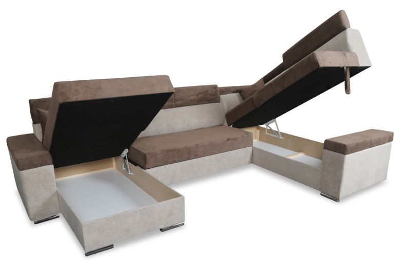 U-образный диван - Sven-P (Pаскладной с ящиком для белья)