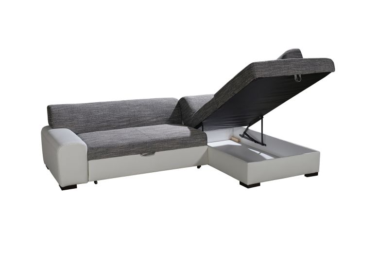 Ecksofa Minos-P rechts - mit Schlaffunktion - Jeansblau