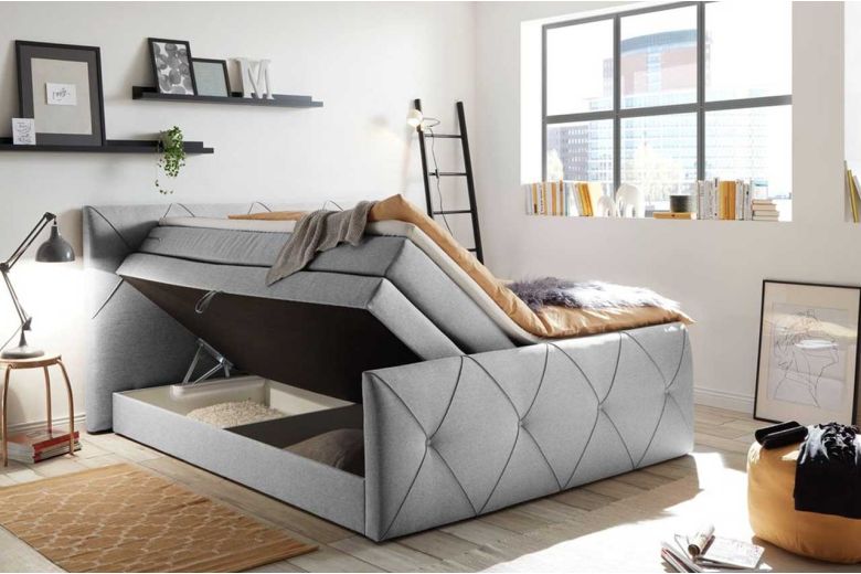 Boxspring bed 180x200 - Calgary 2 (Pull-out with storage box)