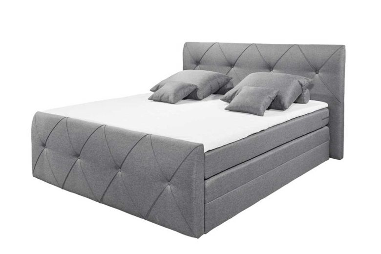 Boxspring bed 180x200 - Calgary 2 (Pull-out with storage box)