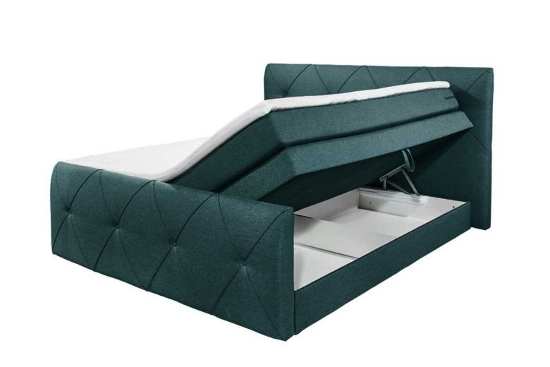 Boxspring bed 180x200 - Calgary 2 (Pull-out with storage box)