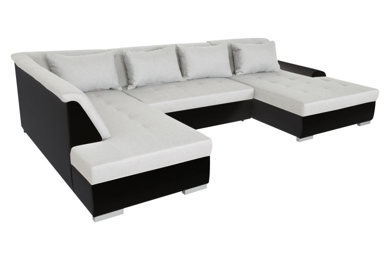 Wohnlandschaft Liberto links - mit Schlaffunktion - Pastelgrau