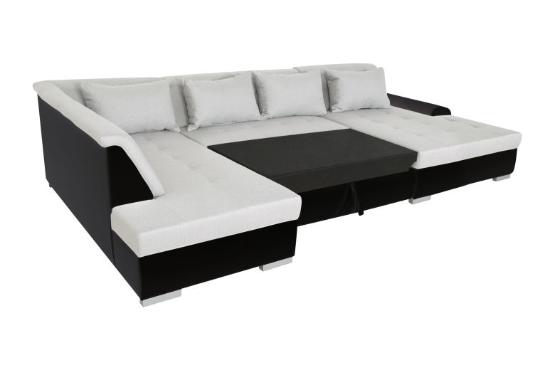 Wohnlandschaft Liberto links - mit Schlaffunktion - Pastelgrau