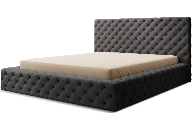 Upholstered bed 160x200 - Bed Princce (With storage box)