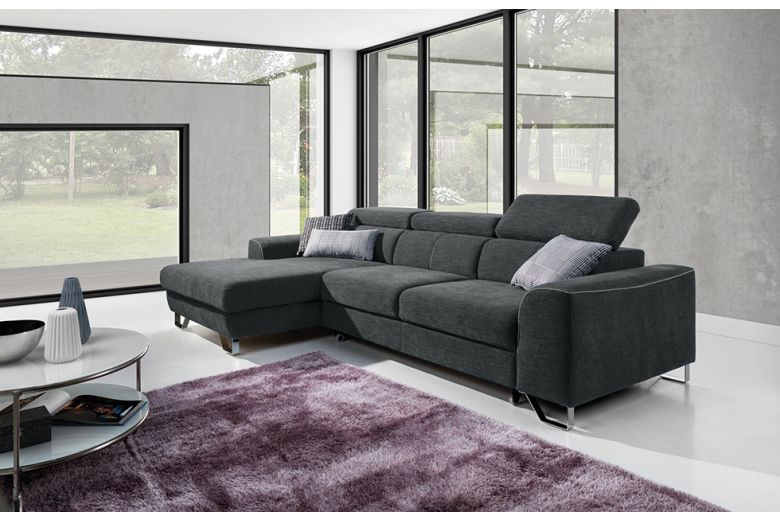 Corner sofa - Asti (Pull-out bed with storage box)