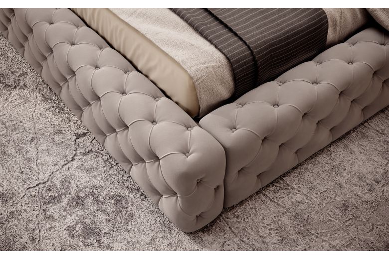 Upholstered bed 160x200 - Princce (With storage box)