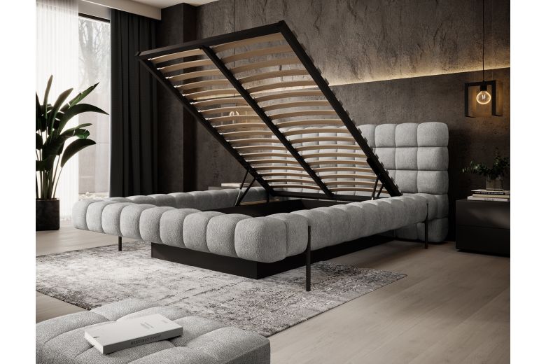 Kровать с обивкой 160x200 - Magentta (C ящиком для белья)