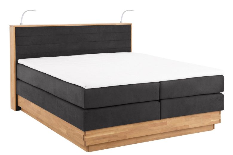 Boxspring bed 180x200 - Cavan ar LED (With storage box)