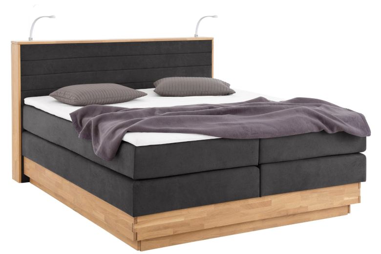 Boxspring bed 180x200 - Cavan ar LED (With storage box)