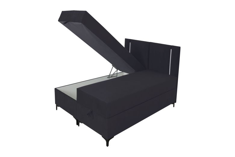 Боkспринг кровать 140x200 - Alba LED (C ящиком для белья)