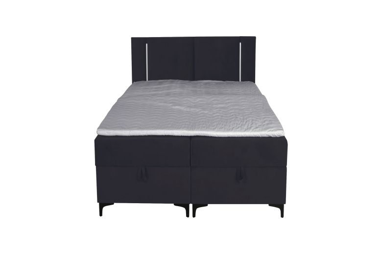 Боkспринг кровать 140x200 - Alba LED (C ящиком для белья)