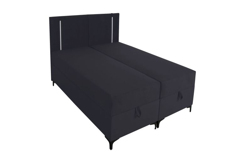 Боkспринг кровать 140x200 - Alba LED (C ящиком для белья)