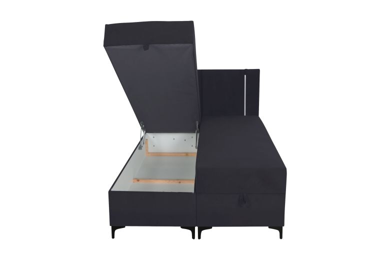 Боkспринг кровать 140x200 - Alba LED (C ящиком для белья)