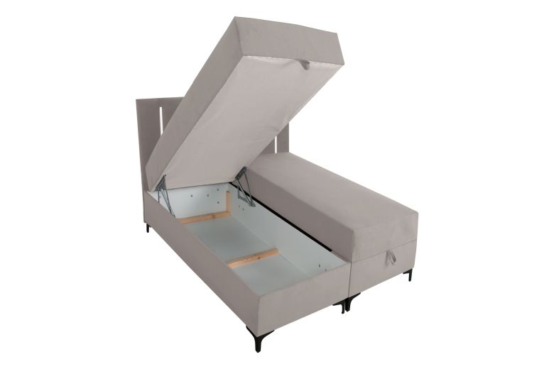 Boxspring bed 140x200 - Alba LED (With storage box)