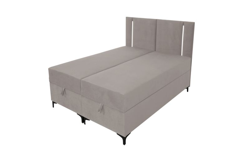 Boxspring bed 140x200 - Alba LED (With storage box)