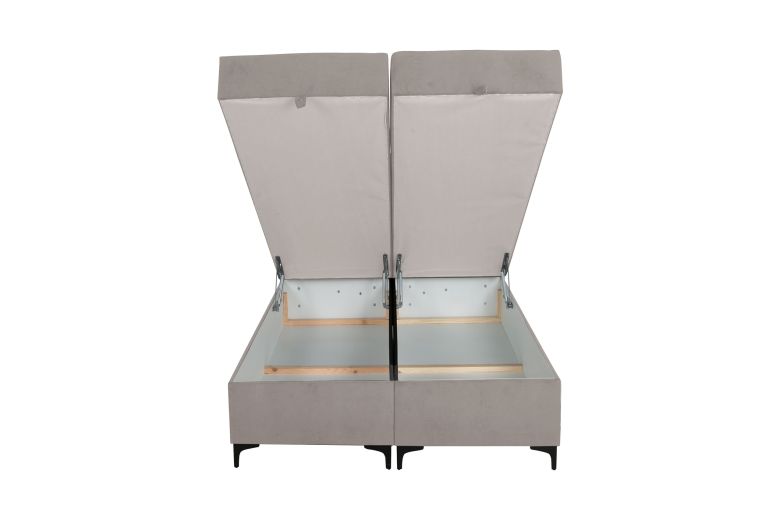 Boxspring bed 140x200 - Alba LED (With storage box)