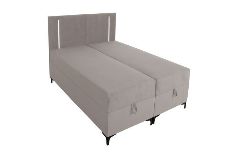 Boxspring bed 140x200 - Alba LED (With storage box)