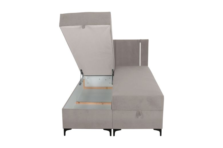 Boxspring bed 140x200 - Alba LED (With storage box)