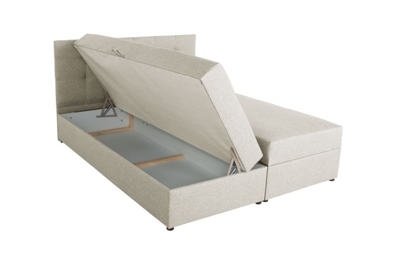 Boxspring bed 180x200 - Amore (Pull-out with storage box)
