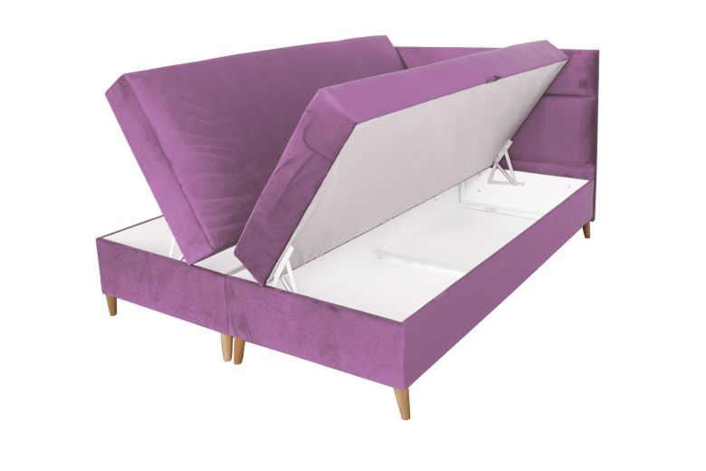 Boxspring bed 160x200 - Santa (With storage box)