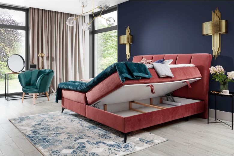 Boxspring bed - Aderito (With storage box)